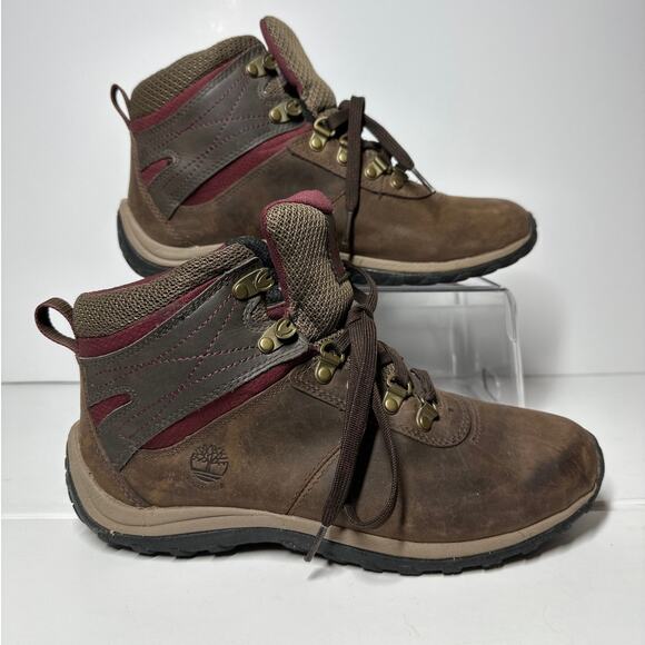 Timberland 9505A Norwood Mid Waterproof Hiking Boots Women’s Size 9 Dark Brown - Picture 1 of 11